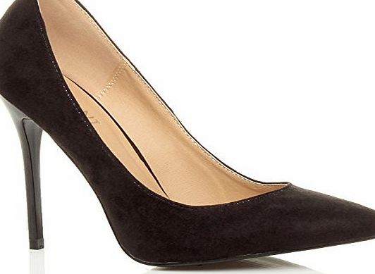 Ajvani WOMENS LADIES HIGH HEEL POINTED COURT SMART PARTY WORK SHOES PUMPS SIZE 3 36