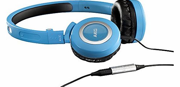 AKG K430 Mini On-ear Foldable Headphones with Integrated Volume Control 125 dB / 30 Mw - Light Blue