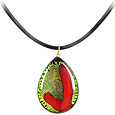Silver Leaf Murano Glass Necklace