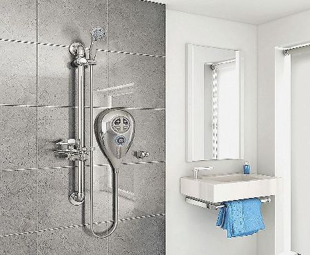 AKW Luda S Thermostatic Electric Shower Chrome