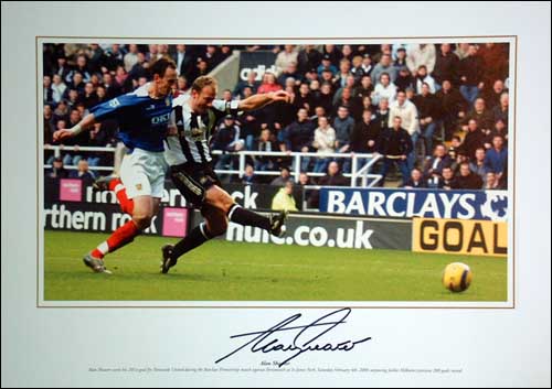 Shearer signed Newcastle print