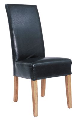 Alba Black Dining Chair - Fully Upholstered