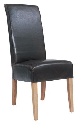 Alba Brown Dining Chair - Fully Upholstered