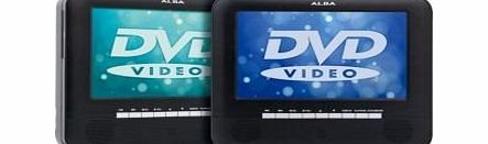 CCE71DVDDUO 7`` LCD 2 Movies at once! Twin Dual Screen portable in car DVD Players - Black