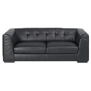 Albany large leather sofa, black