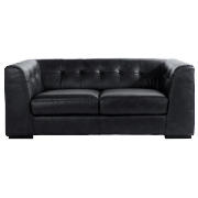 Albany regular leather sofa, black