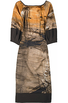 Alberta Ferretti Printed satin dress