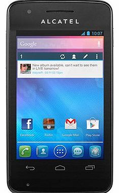 Alcatel OT SPOP Orange Pay As You Go / Payg Mobile Phone- 4GB- Black