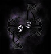 Alchemy Gothic Ball Skull Stud Pair Of Earrings