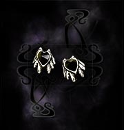 Alchemy Gothic Black Heart Stud Pair Of Earrings