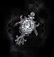 Alchemy Gothic Crystal Dragonskull Pendant
