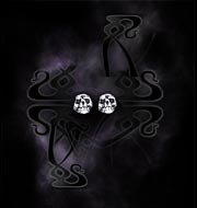 Alchemy Gothic Death Stud Pair Of Earrings