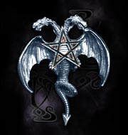 Alchemy Gothic Hex Dragon Pendant