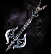 Alchemy Gothic Kiss Of Death Axe Pendant
