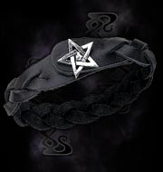 Alchemy Gothic Pentagram Gaelic Plait Bracelet