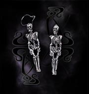 Alchemy Gothic Skeleton Pair Of Earrings