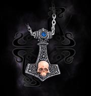 Alchemy Gothic Thors Skull Hammer Pendant
