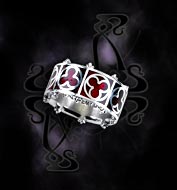 Alchemy Gothic Trefoil Sanguis Ring