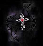 Alchemy Gothic Wrought Cross Earring