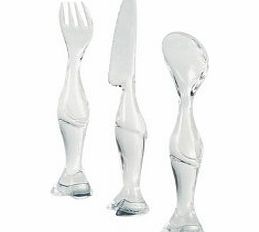 Alessi Agli Ordini! Kids Cutlery Set Clear Cutlery Set