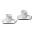Alessi Express - Set of 2 Mocha Cups w/Saucers