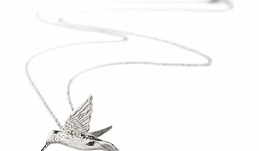 Alex Monroe Hummingbird Pendant Necklace, Silver