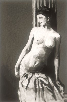 Alexander Adams Nude With Pillar