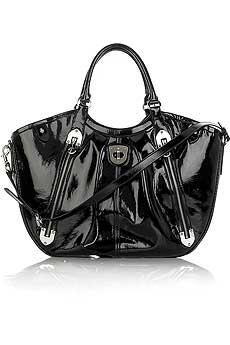 Patent leather hobo bag
