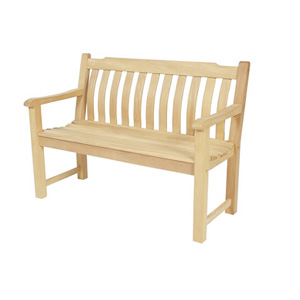 Classic Iroko Curved Back Bench