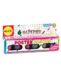 Alex Toys 6 Primary Washable Glitter Poster Paints