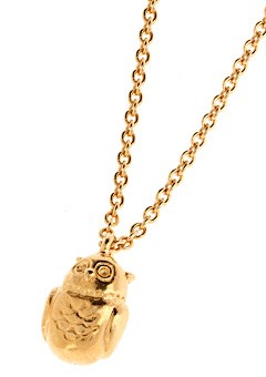 Gold Plated Owl Pendant by Alexis Dove `LOP1 GP