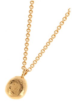 Gold Plated Small Pebble Pendant by Alexis Dove