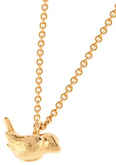 Gold Plated Small Wren Pendant by Alexis Dove