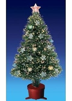 ALH Beautiful 4ft 120cm Green Fibre Optic Christmas Tree