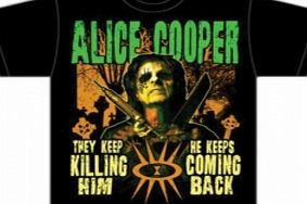 Alice Cooper Graveyard Mens Black T-Shirt Large