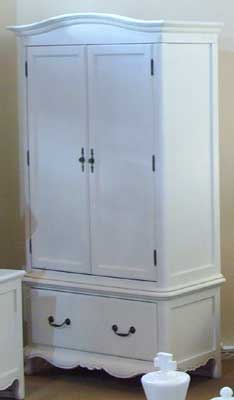 alice DOUBLE WARDROBE WITH DRAWER PAINTED