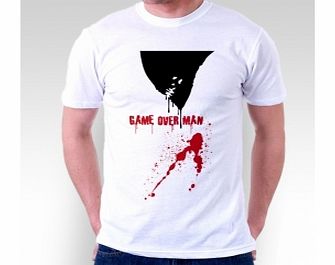 Game Over White T-Shirt Medium ZT Xmas