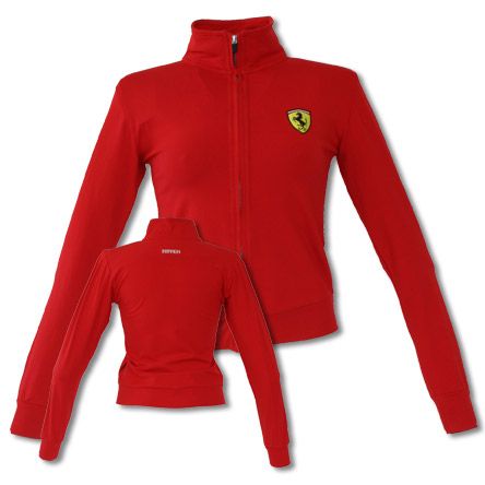All Ladies Wear Ferrari Ladies Zip Through Jacket Red