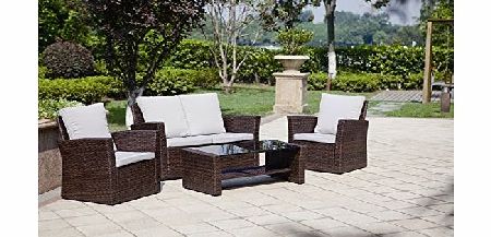 New Rattan Wicker Weave Garden Furniture Patio Conservatory Sofa Set