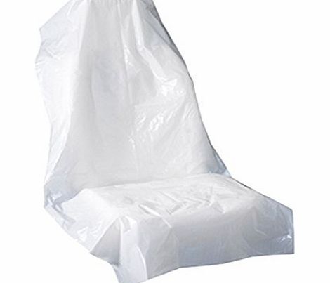 All Trade Direct AllTrade Direct 20 x Premium Disposable Plastic White Car Seat Covers 15 Micron Protective Valet