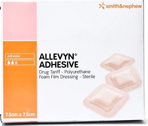 Allevyn, 2102[^]0002683 Adhesive 7.5 X 7.5cm Dressing