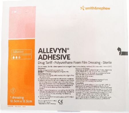 Allevyn, 2102[^]0002682 Adhesive Dressing 12.5 X 12.5cm