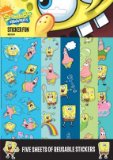 Alligator Spongebob Squarepants Sticker Fun 5 Sheets of stickers