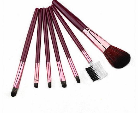 aLLreli 7 Pcs Make Up Makeup Cosmetic Brushes Set Kit/Case New For Eye Shadow, Blush, Eyeliner and more
