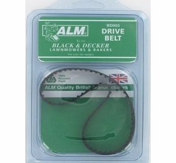 Alm Belt: Lawn Mower: Black amp; Decker Cylinder lawnmower and lawnraker belt Alm: C35, D615, D684, D686, D715, LR100, LR101, MAC35, GB200, GB201, GB300, GD310,