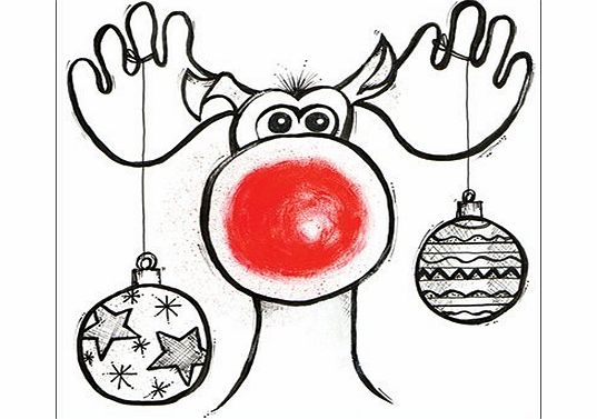 Almanac Gallery Charity Christmas Cards (ALM1986) In Aid The Great Ormond Street Hospital - Rudolph - Pack Of 8 Cards