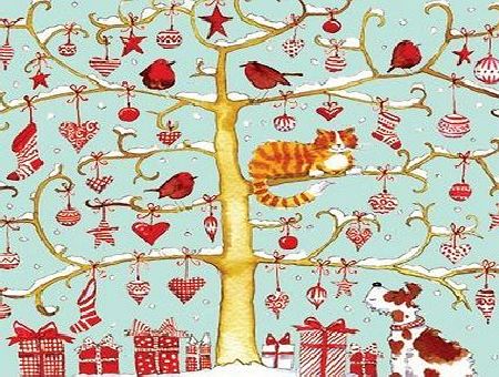 Almanac Gallery Charity Christmas Cards (ALM2280) In Aid Of The Multiple Sclerosis Trust - Baubles and Snow - Pack Of 8 Cards