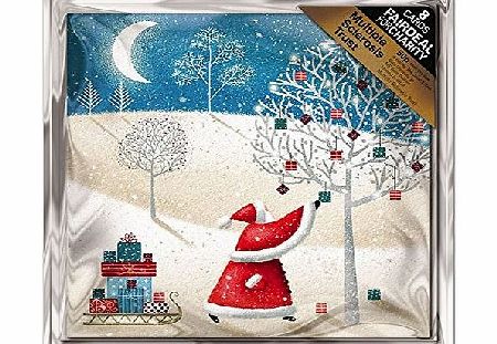 Almanac Gallery Charity Christmas Cards (ALM7588)In Aid Of Multiple Sclerosis Trust - Putting Presents On The Tree - Pack of 8 Cards