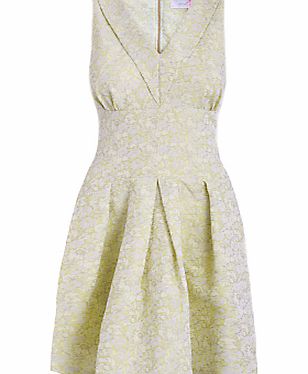 Almari V-Neckline Dress, Lime