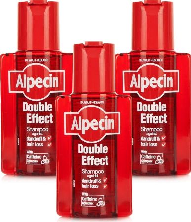 Alpecin, 2102[^]0066625 Double Effect Shampoo - Triple Pack